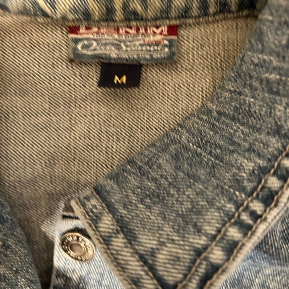 Old school womans vintage lamb skin jean jacket size medium - Picture 4 of 4